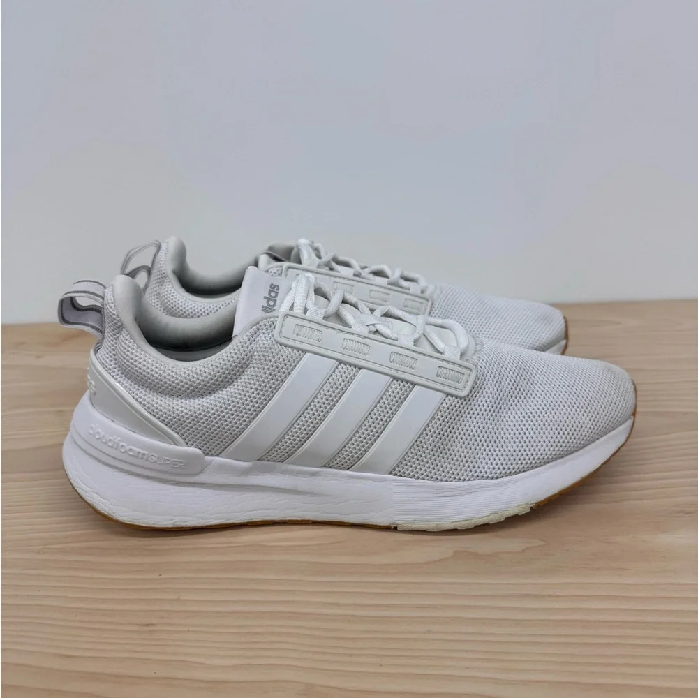 Adidas Men's Cloud Foam Super White Athletic Shoes